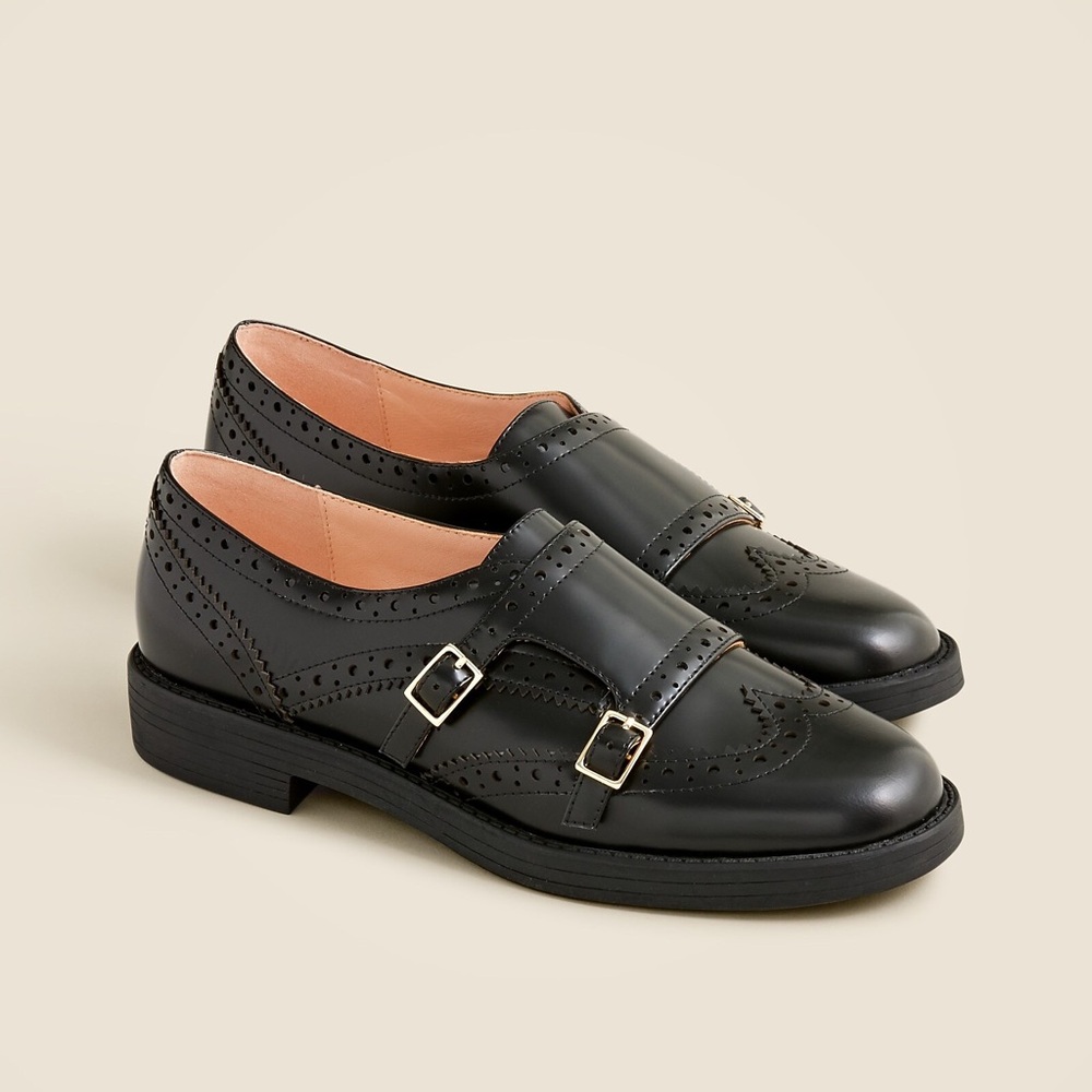 NIB - J.Crew Monk-strap shoes in leather - Size 8.5